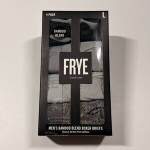 FRYE Bamboo Blend Boxer Briefs - 4 Pack - NWT - Large - Black / Gray Theme
